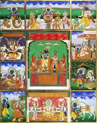 Vishnu in the Centre of His Ten Avatars